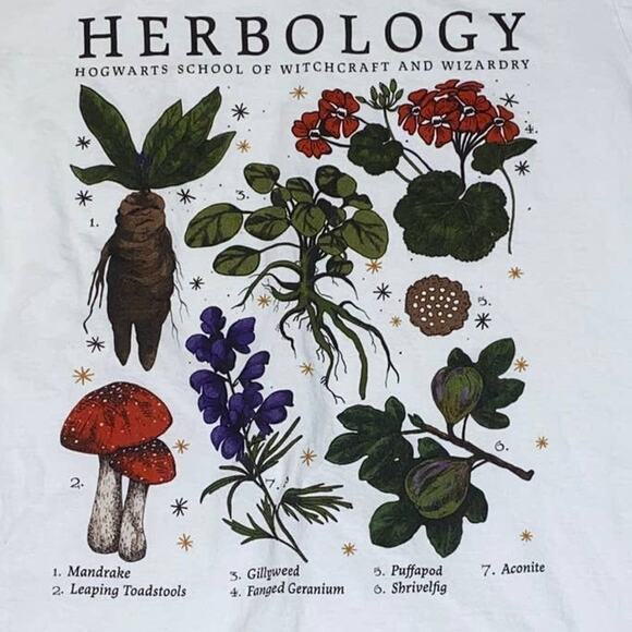 Hogwarts School of Witchcraft and Wizardry Herbology Short Sleeve T-shirt XXL - Picture 2 of 5